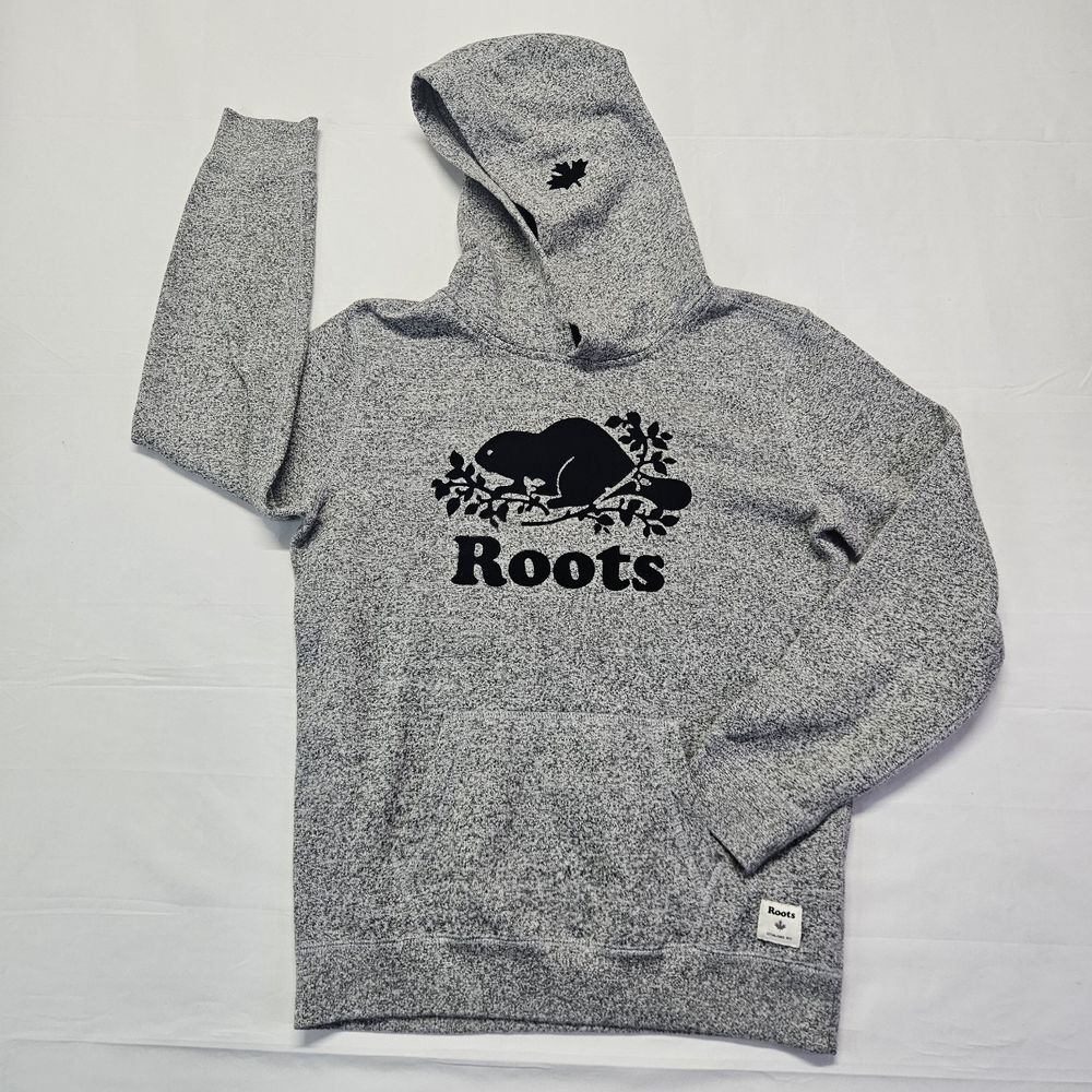 Roots Kids Hoodie Sweatshirt‎ Hood Heather Gray XXL 13 14 Years
